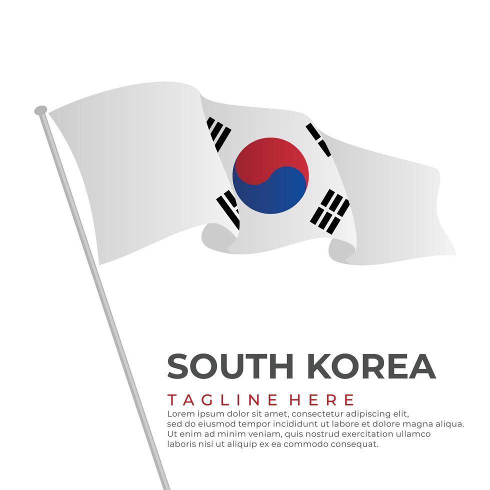 modelo vector sur Corea bandera moderno diseño