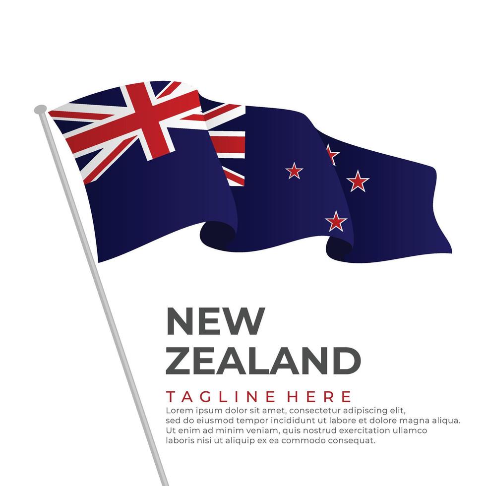 Template vector New Zealand flag modern design