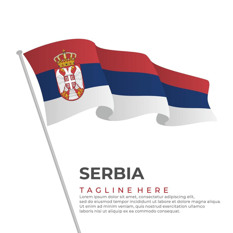 modelo vector serbia bandera moderno diseño