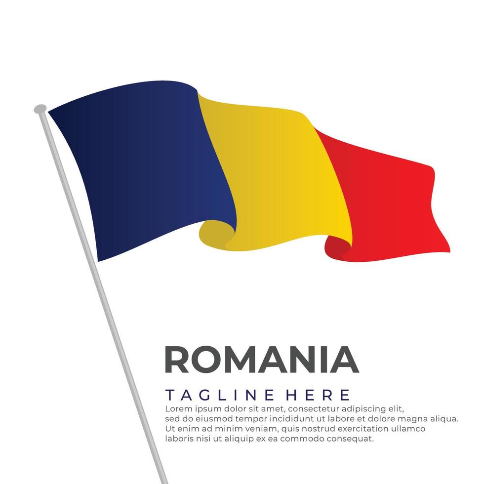 modelo vector Rumania bandera moderno diseño