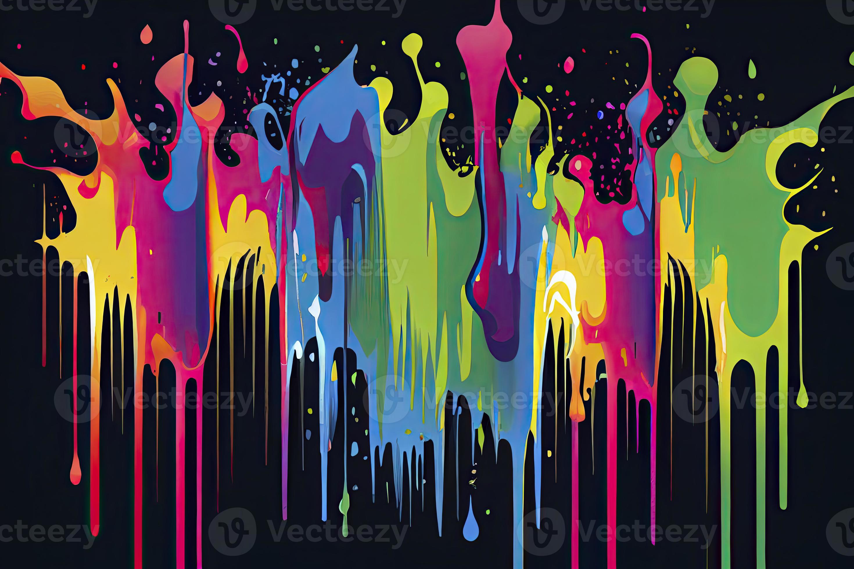graffiti, dripping paint, spray paint, many colors watercolor 21625884