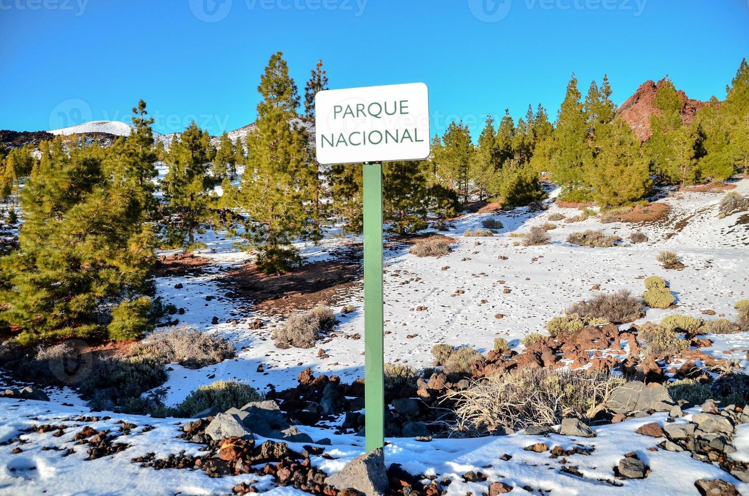Snowy mountain peak view photo
