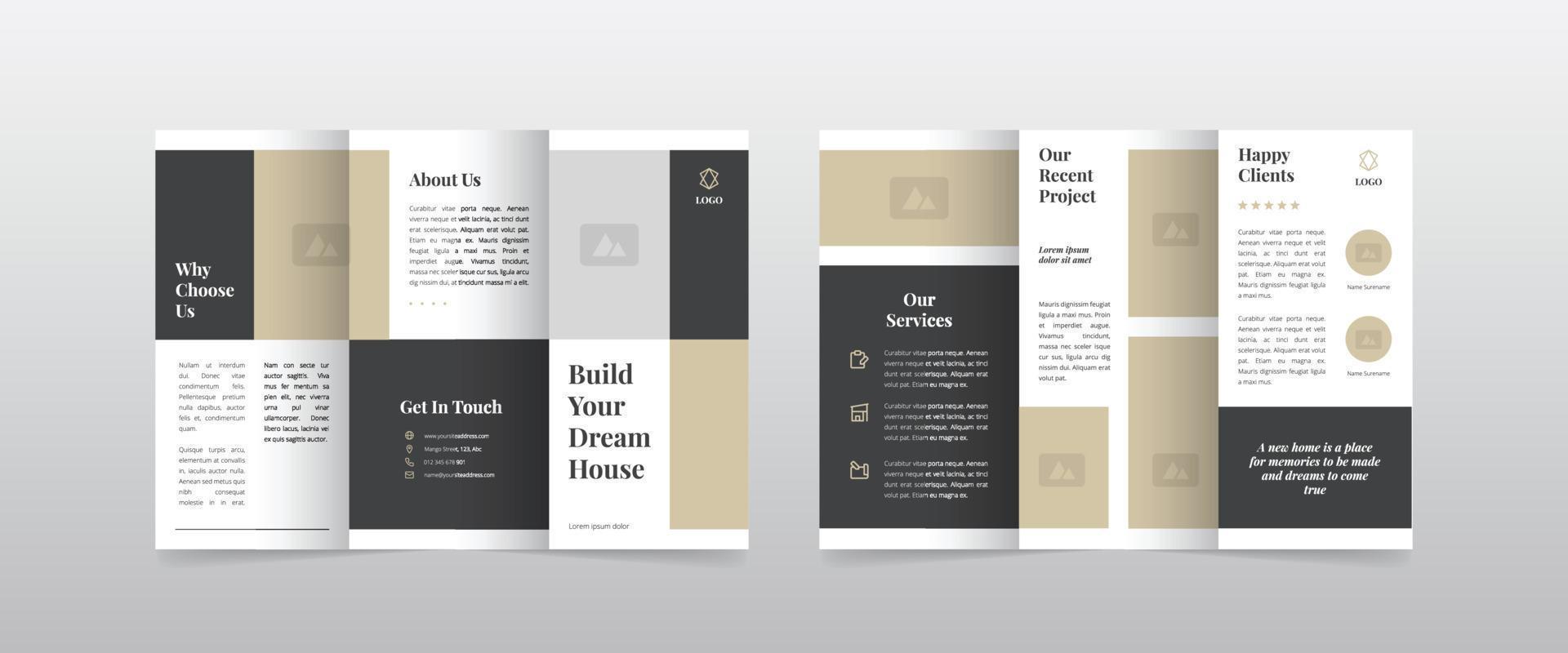 Modern Real Estate Promotion Trifold Brochure vector