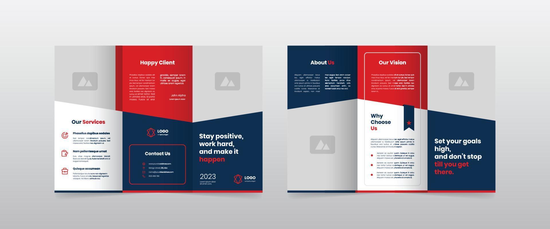 Modern Business Trifold Brochure Template vector