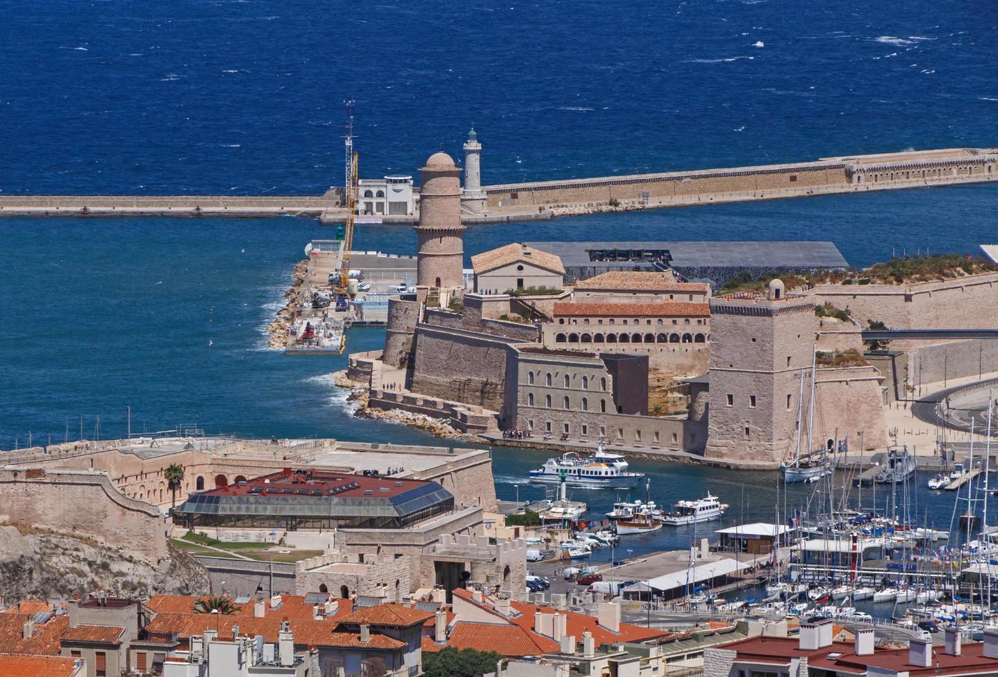 view on Old Port of Marseille, France photo