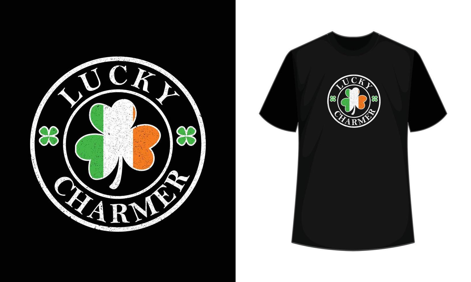 Lucky Charmer, st patricks day shirts, T-shirt Design Idea, Typography Design vector