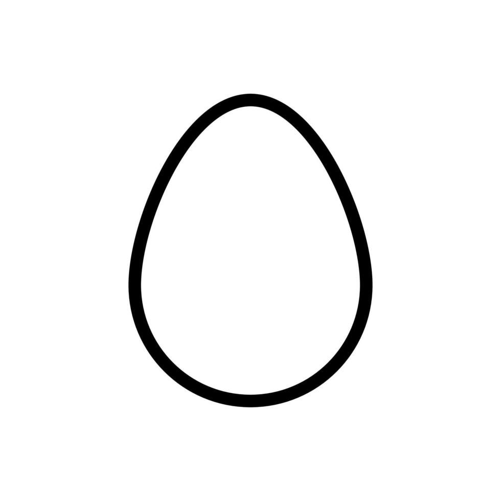Egg icon in line style design isolated on white background. Editable stroke. vector