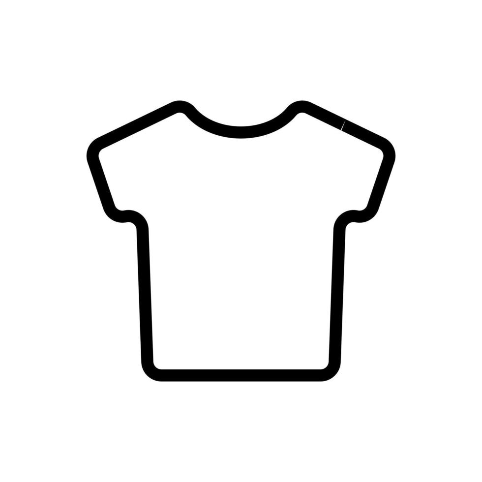 T-shirt icon in line style design isolated on white background. Editable stroke. vector