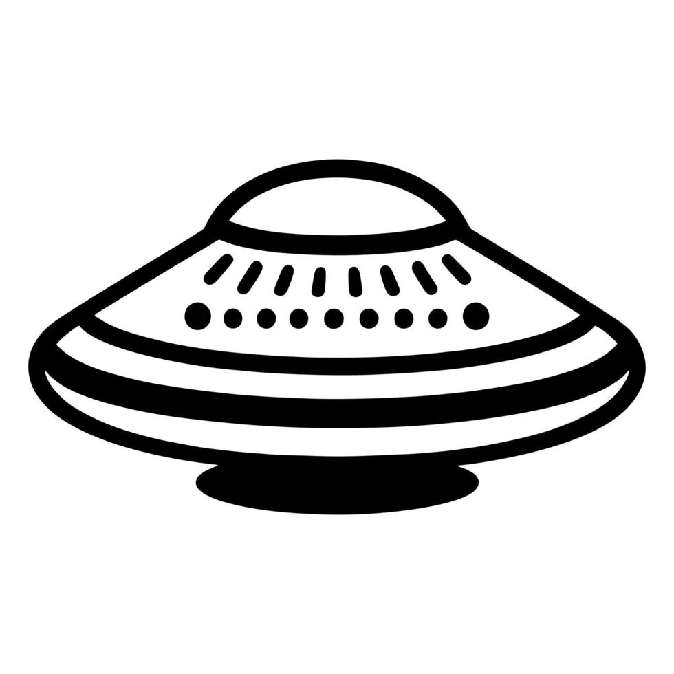 Icon flying saucer, ufo isolated on white background. vector