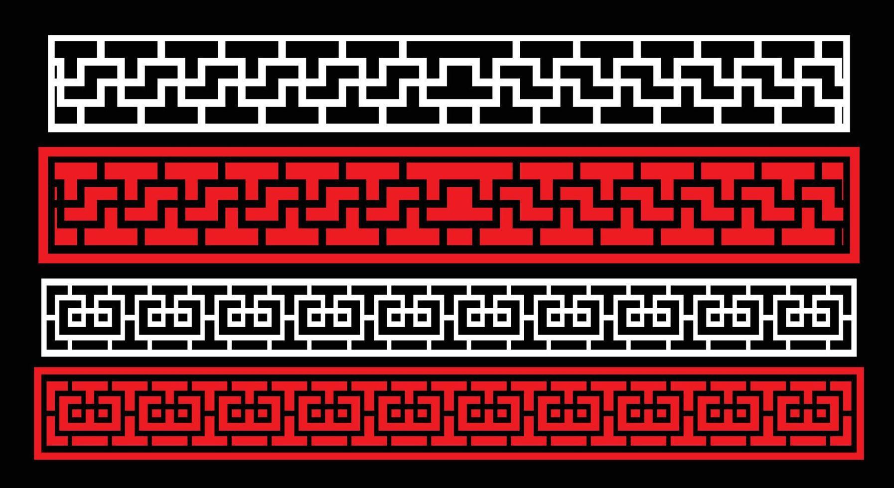 Decorative wall panels set Jali design CNC pattern, laser cutting pattern, router CNCcutting.Jali Laser cut decorative panel set with lace pattern. vector