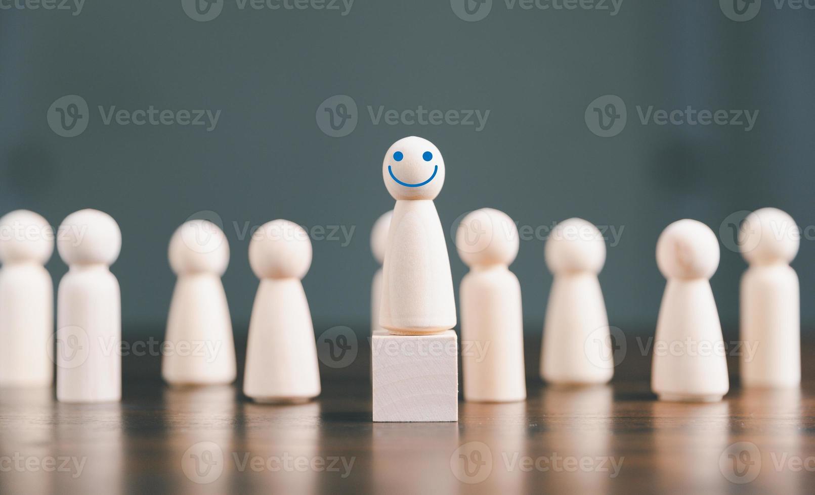 Manager chooses and hiring team for business success. HR manager hand or Employer chooses takes in hand employee. Leader stands out from crowd. Looking for good worker. HR, HRM, HRD concepts photo