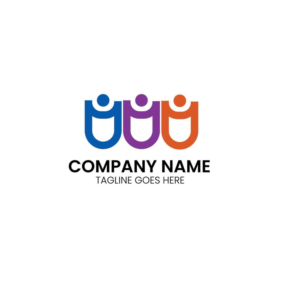 people logo design vector