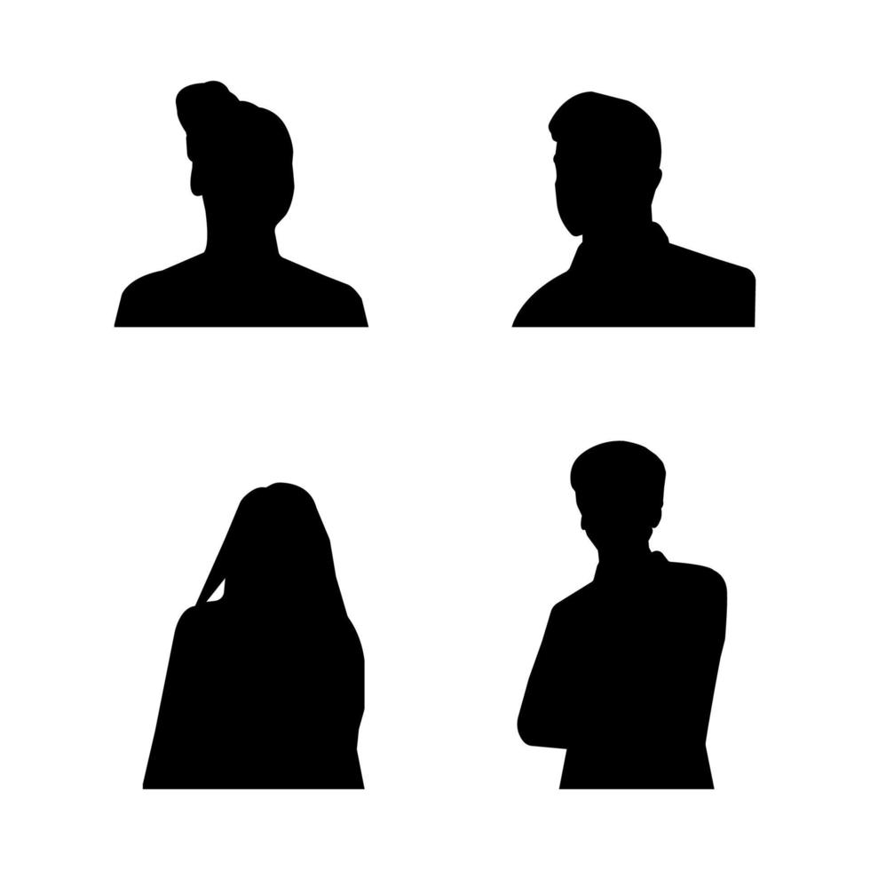 Black woman silhouette vector