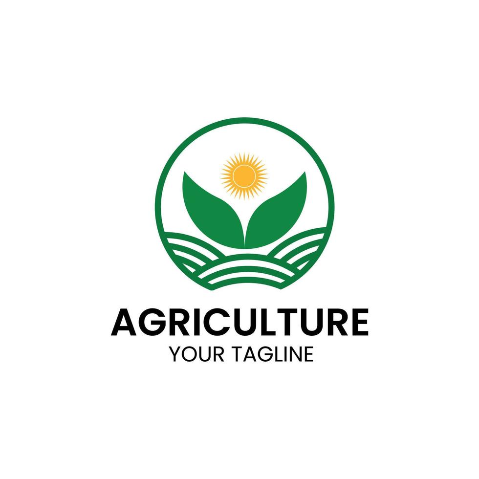 agriculture logo design vector