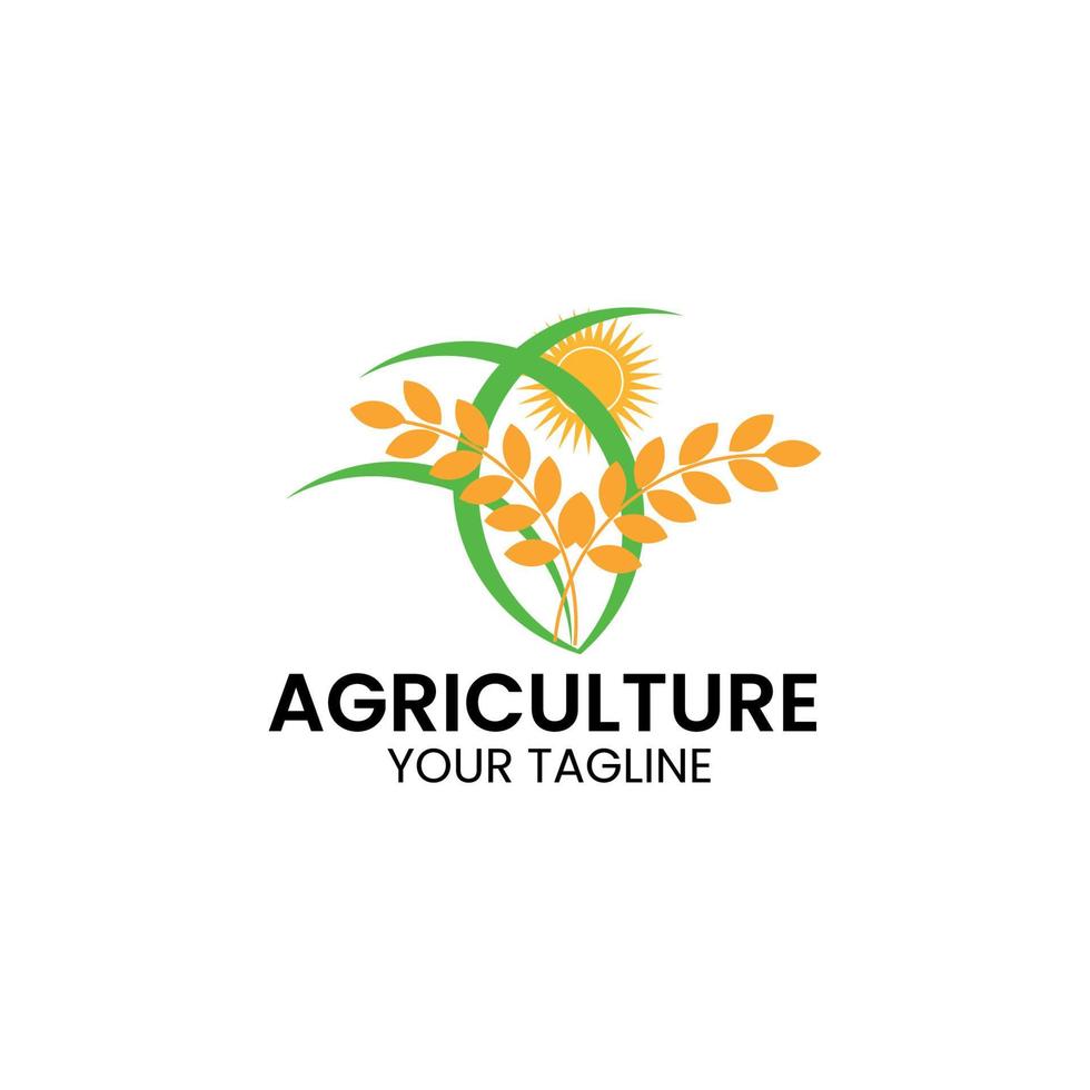 diseño de logotipo de agricultura vector