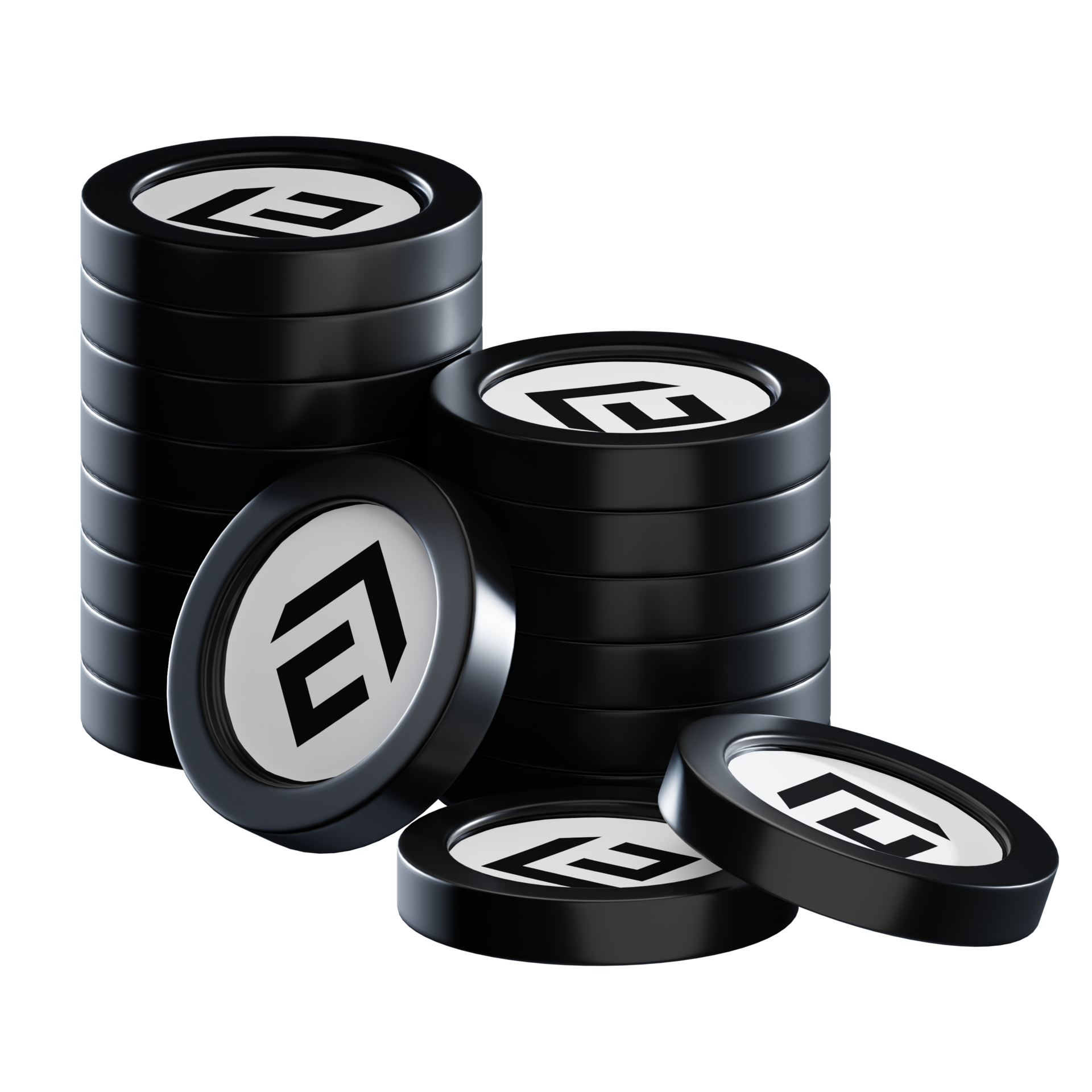 Conflux CFX coin stacks cryptocurrency. 3D render illustration 21627741 PNG