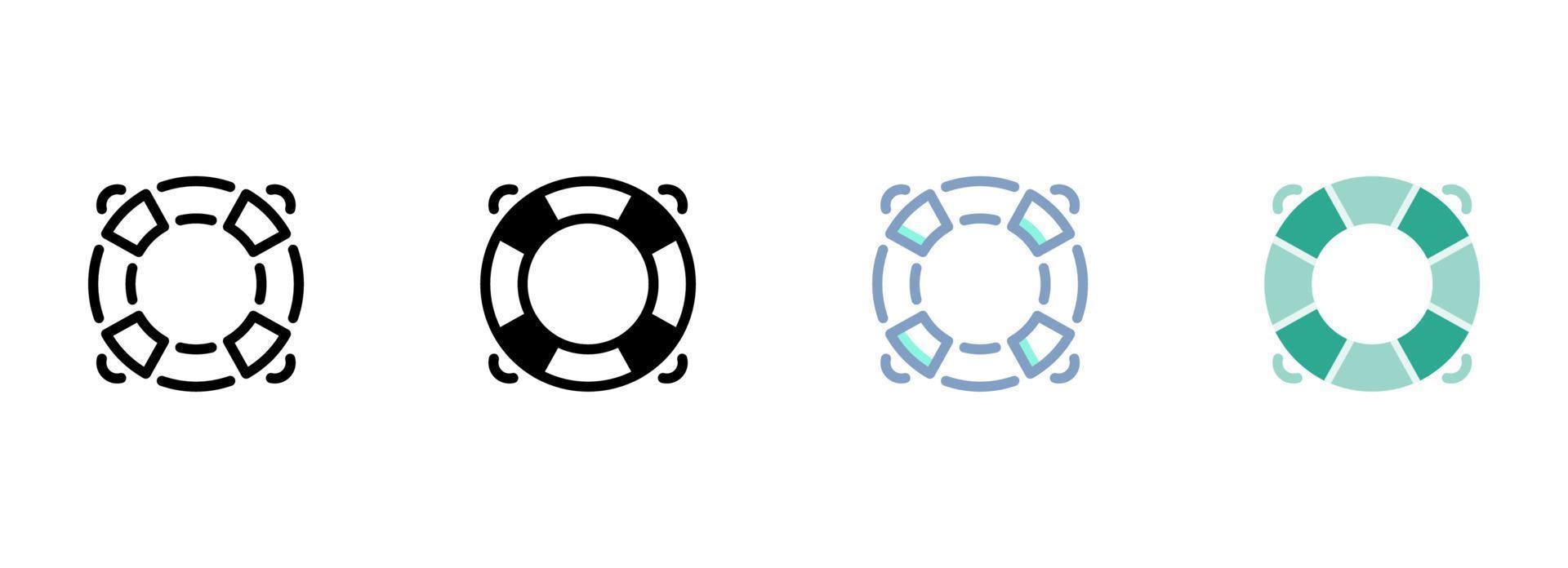 Simple vector icon on a theme lifebuoy