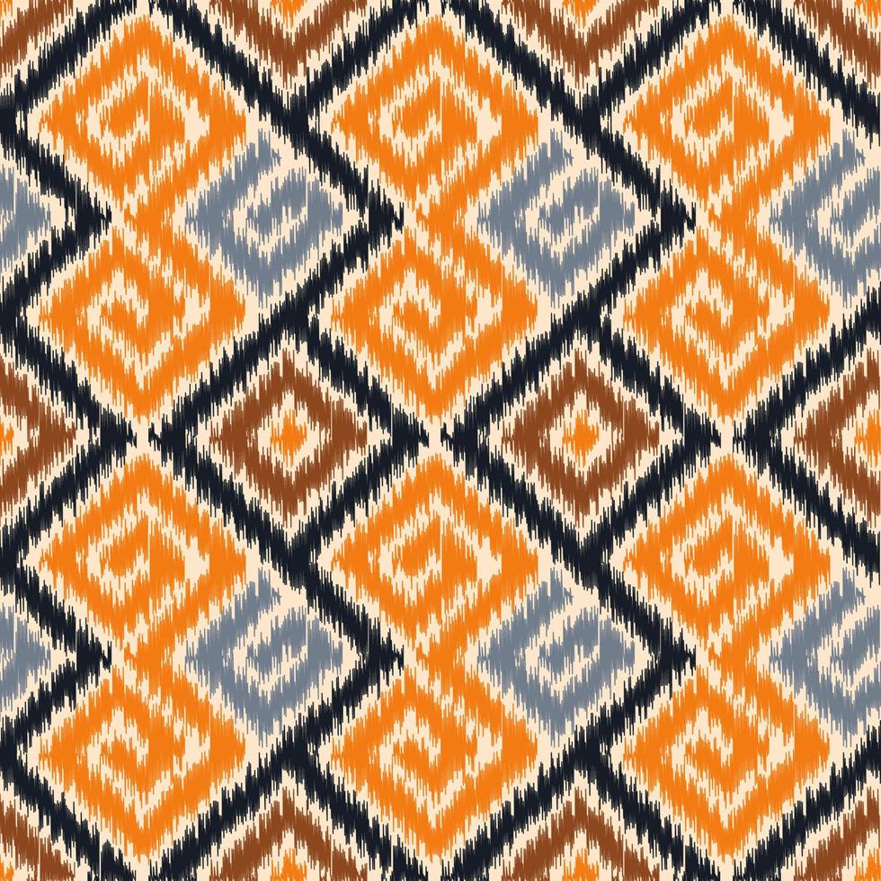 ethnic pattern background with IKAT styled design vector