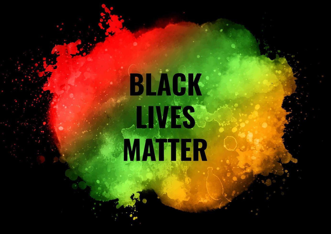 Watercolour black lives matter background vector