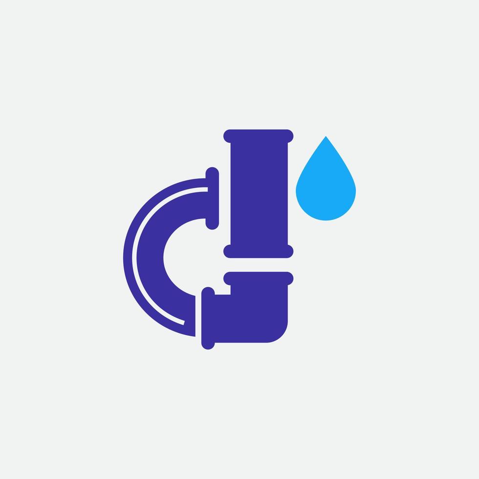 Plumbing letter D logo vector design. Suitable for pipe service, drainage, sanitation home, and maintenance service company