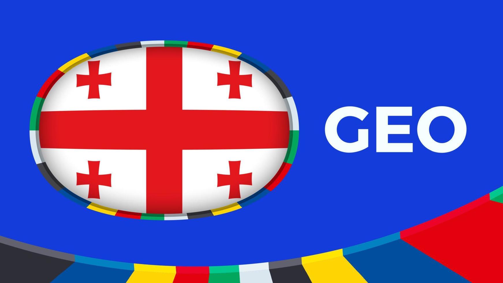 Georgia flag stylized for European football tournament qualification. vector