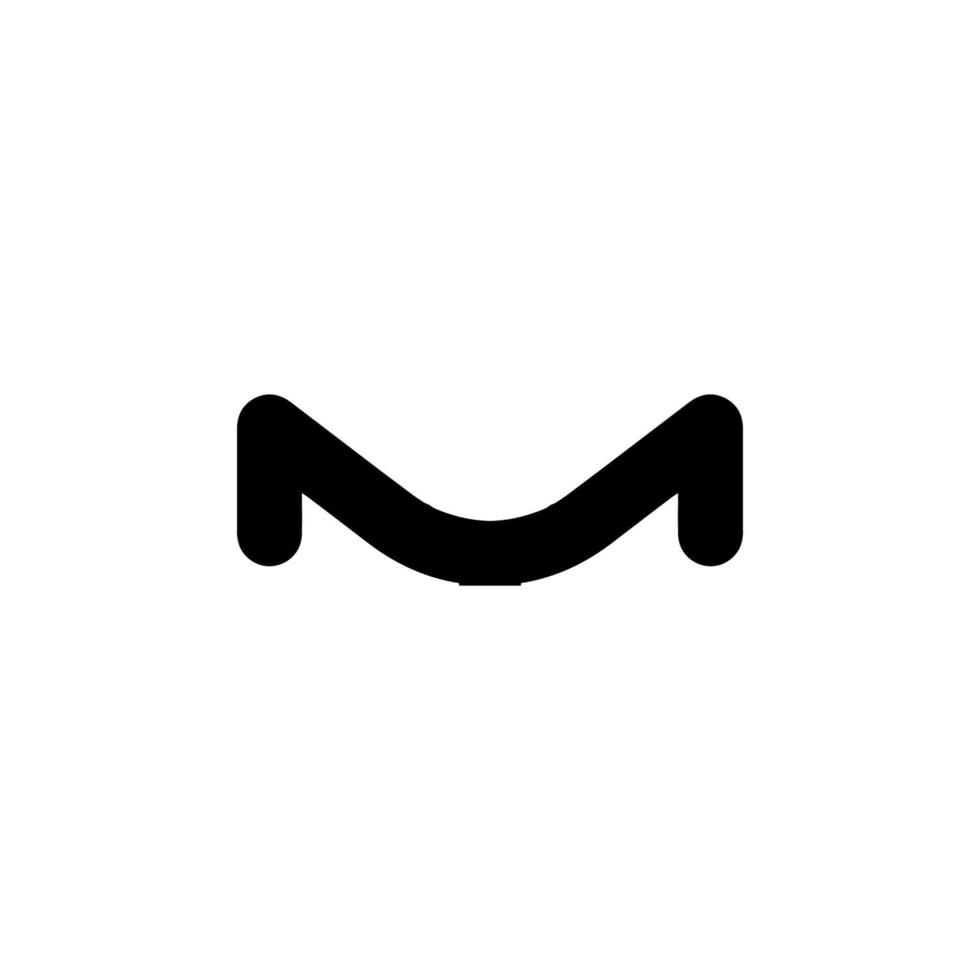 M icon. Simple style M company poster background symbol. M brand logo design element. M t-shirt printing. vector for sticker.