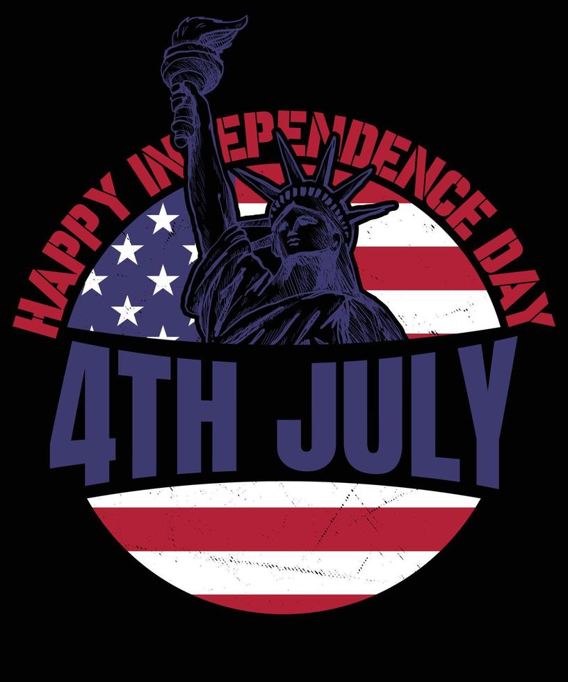 Happy 4th of July t shirts design, Vector graphic, typographic T-Shirt Design