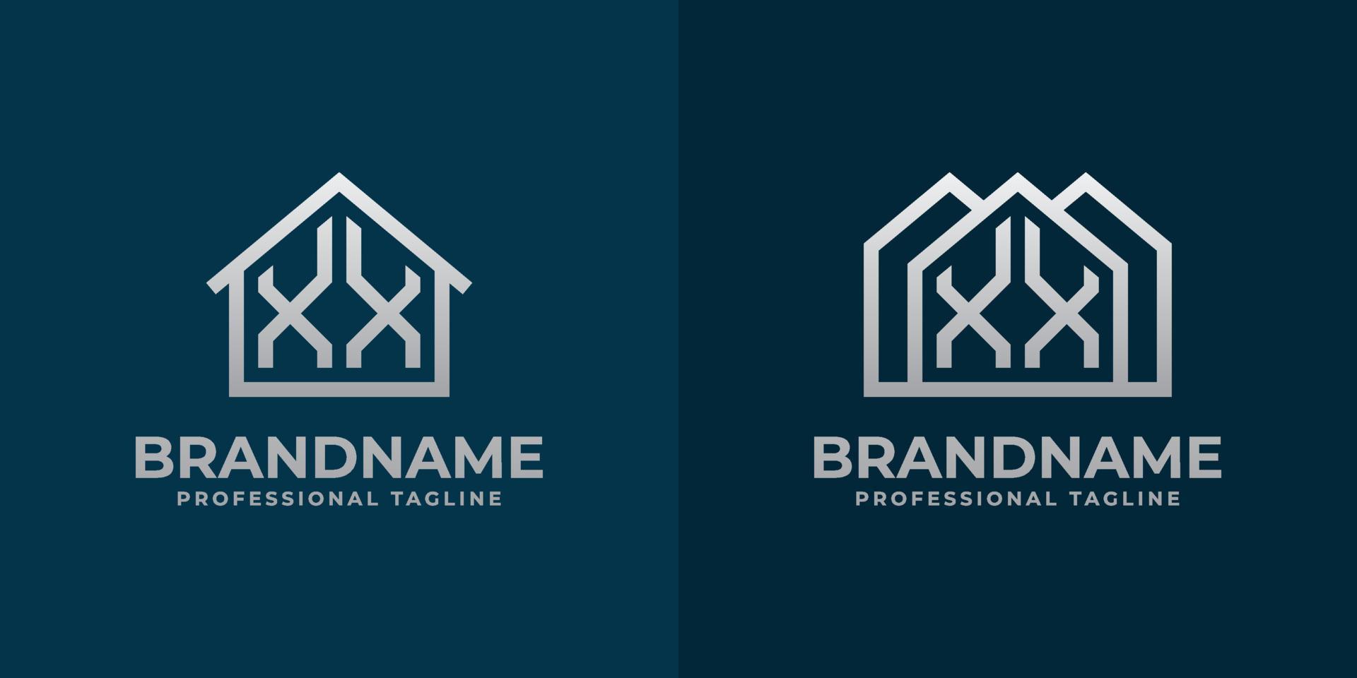 Letter XX Home Logo Set. Suitable for any business related to house, real estate, construction, interior with XX initials. vector