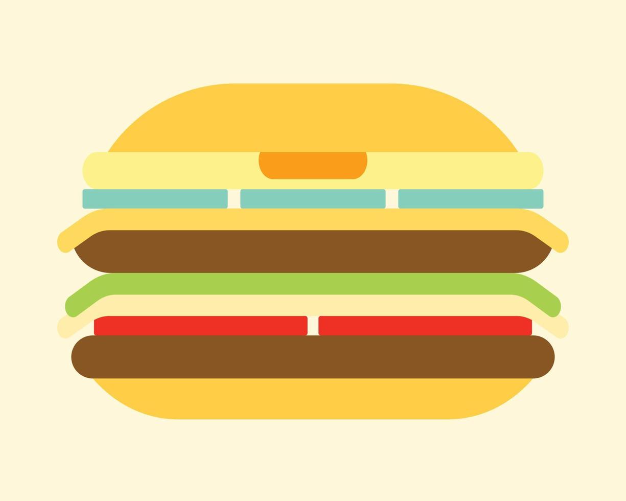 Burger flat vector design for fast food logo