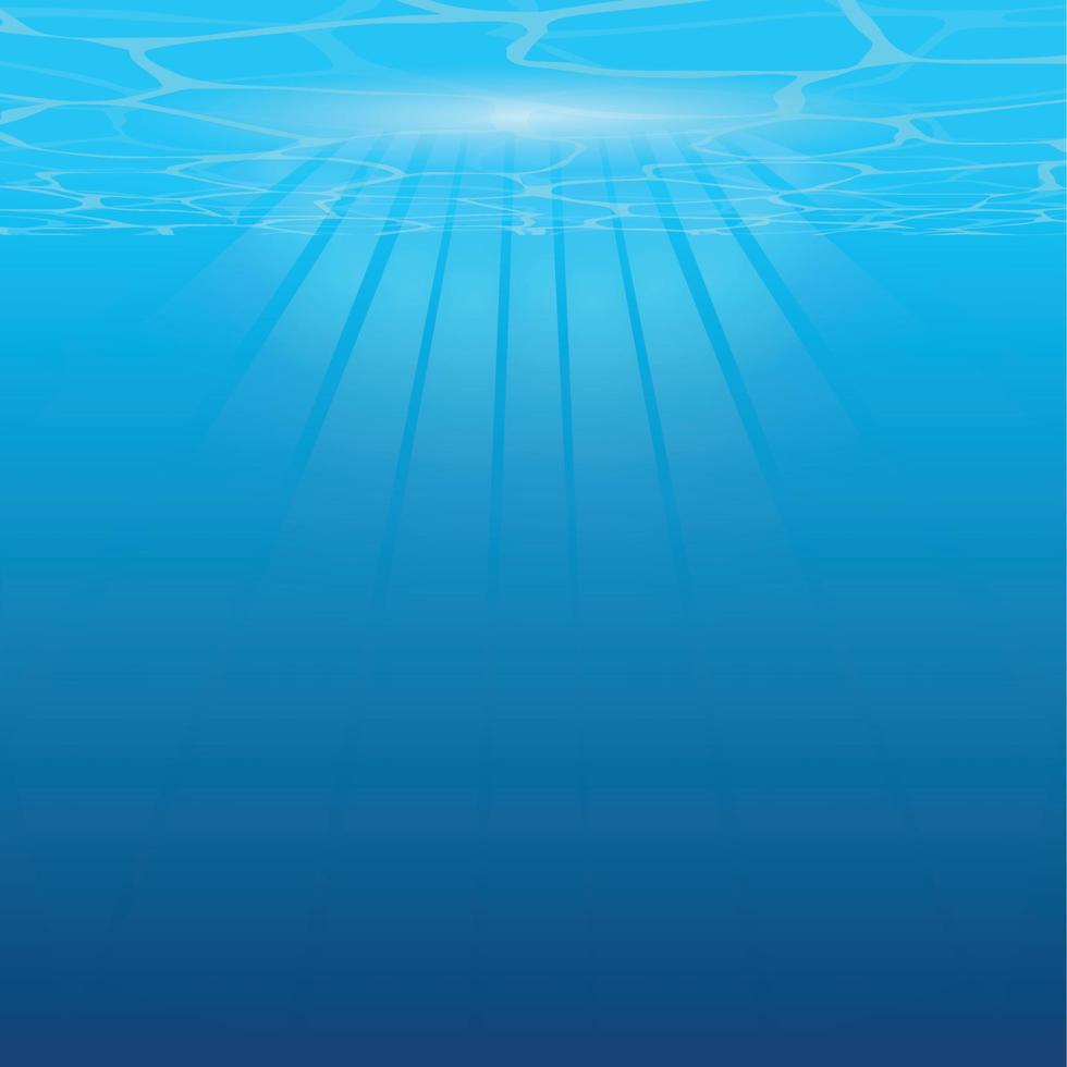 fondo de Oceano antecedentes. fondo de mar con luz de sol. vector ilustración.