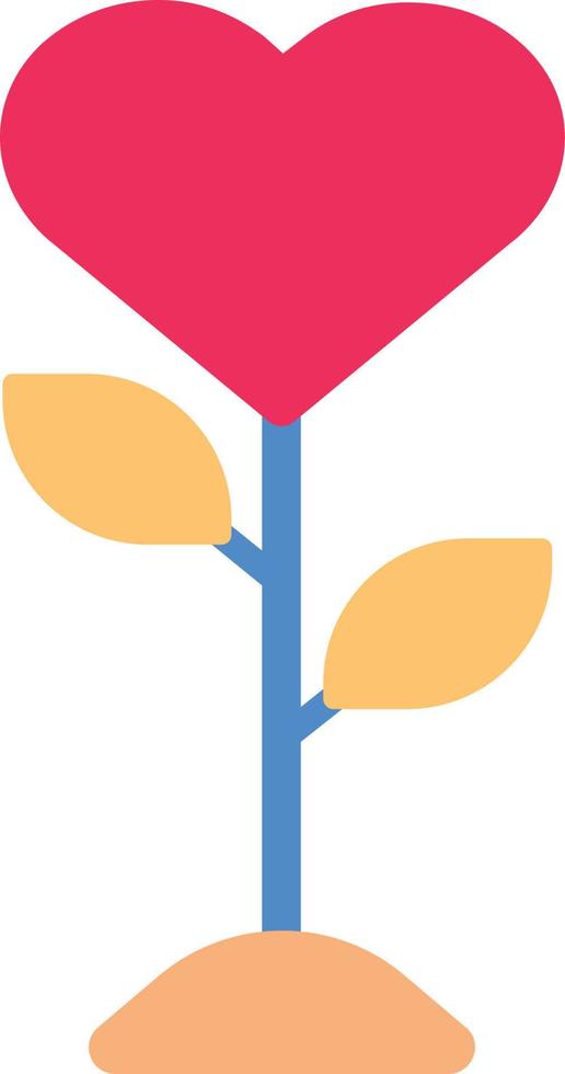 growing love heart vector