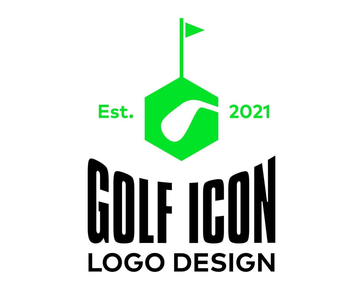 campeonato golf deporte logo diseño. vector