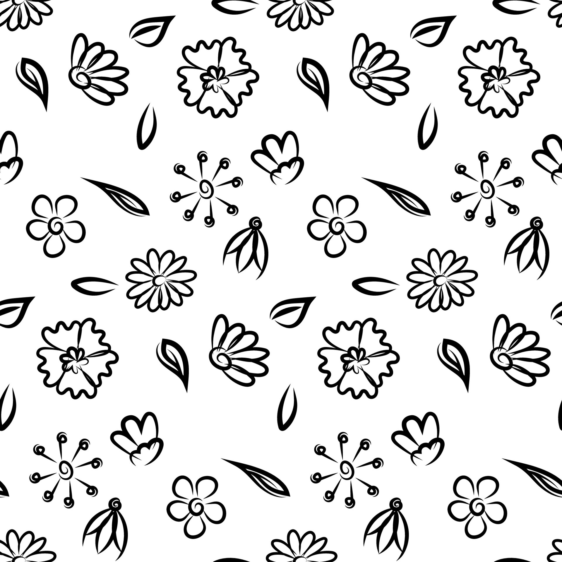 Botanical White Floral Wrapping Paper