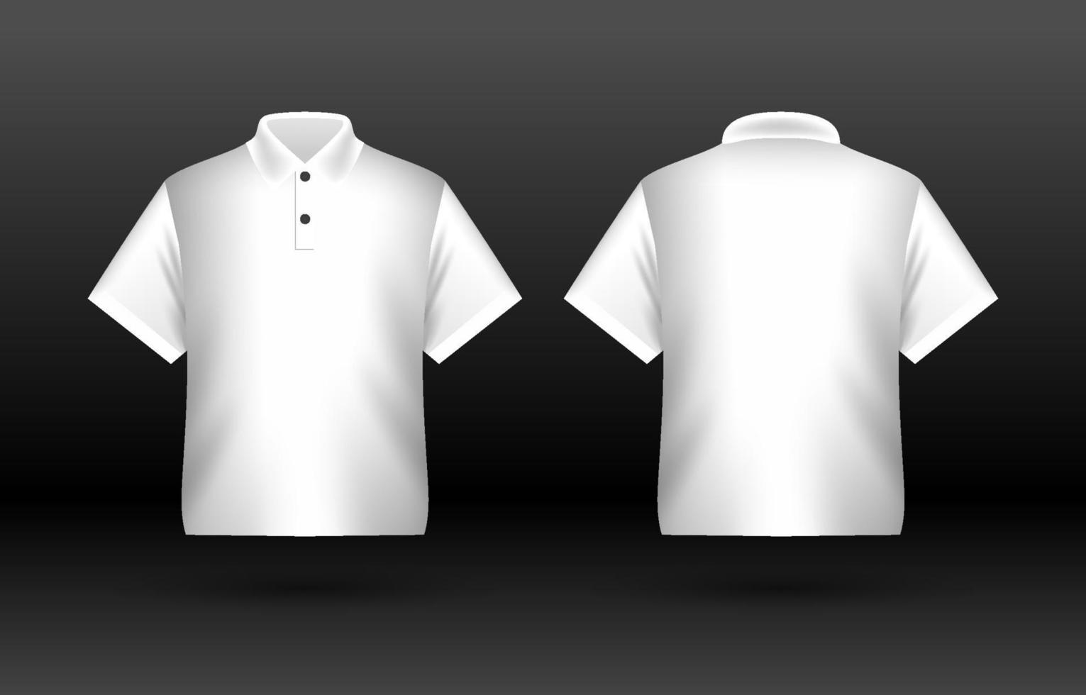 Shirt 3d Polo White Template vector