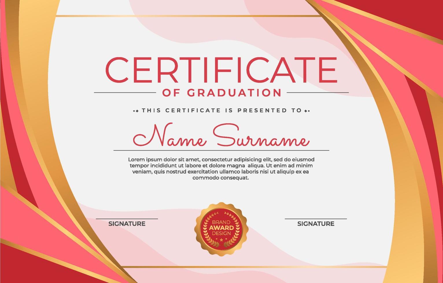 Certificate Creative Background vector