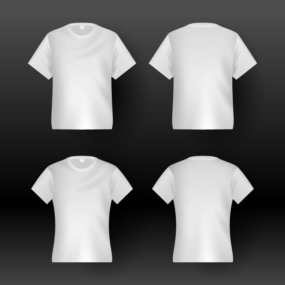 3d camiseta blanco modelo vector