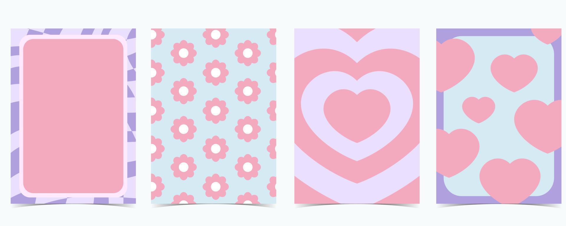 cute rainbow pastel background with y2k style vector