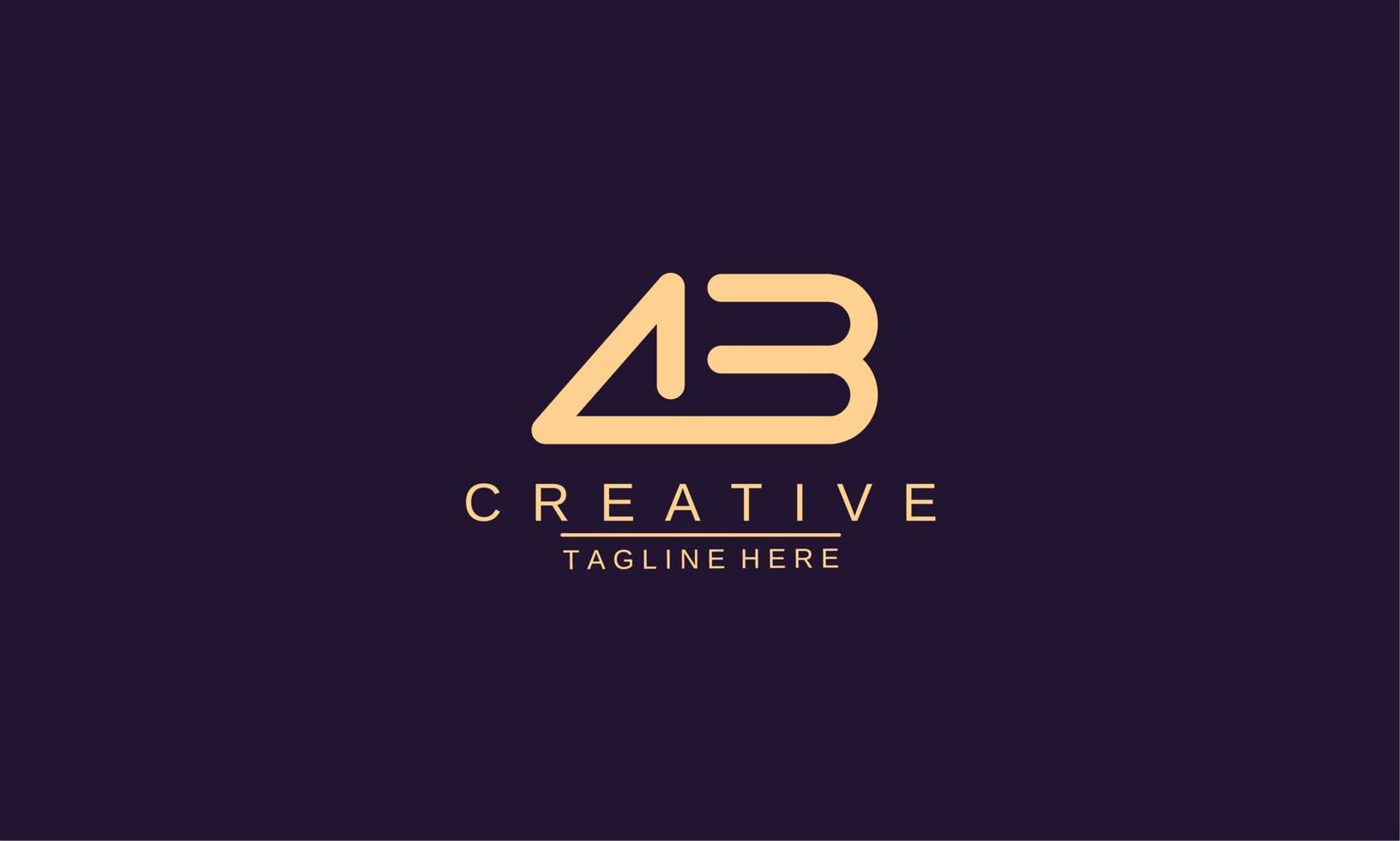 Creative Letter ab logo design, Modern AB Logo. vector
