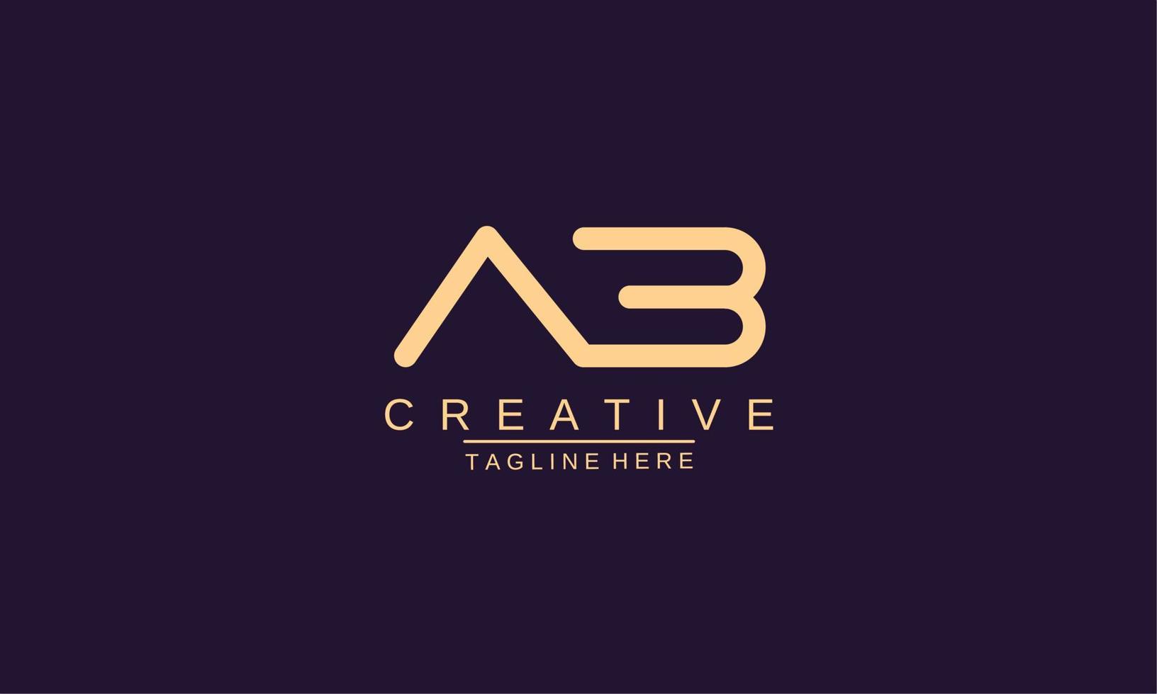 Creative Letter ab logo design, Modern AB Logo. vector