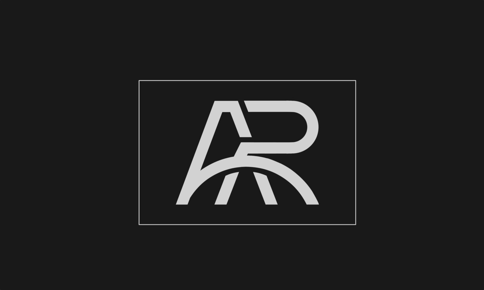 ar logo design template, letter a and r logo vector combined into one.