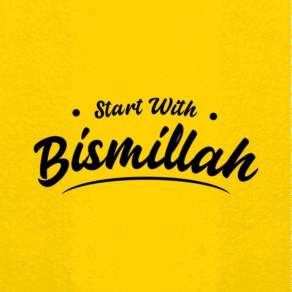 Muslim Quote and Saying background banner poster. Start with bismillah vector