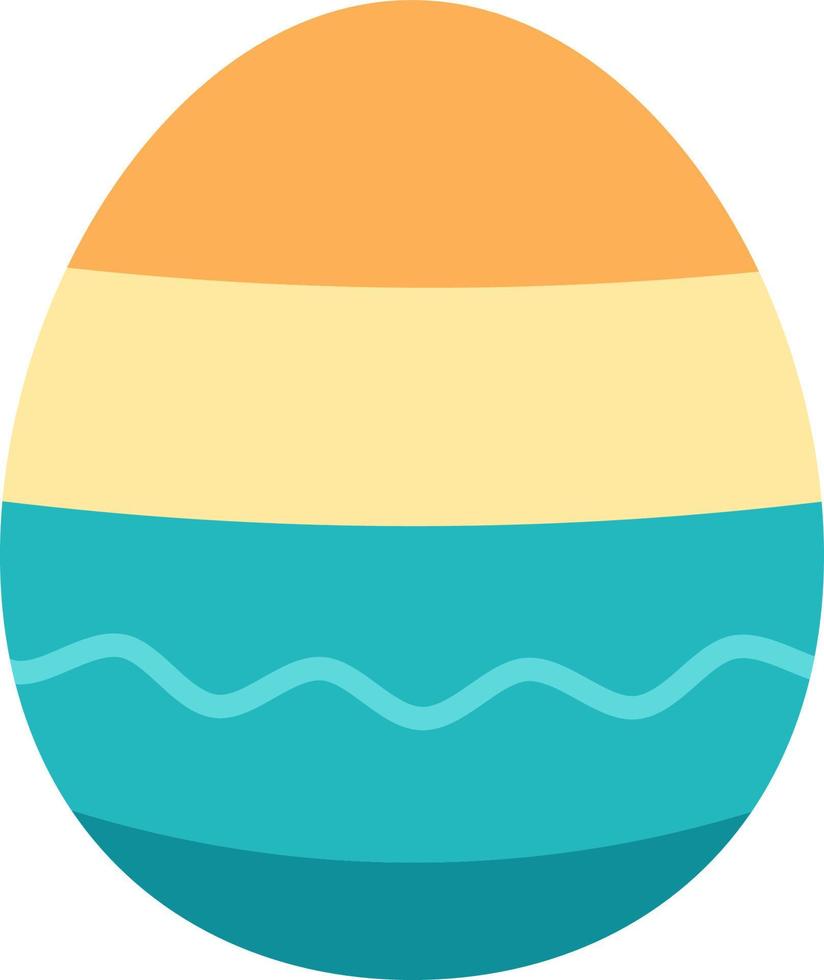 Colorful easter egg for Easter festival design concept. vector