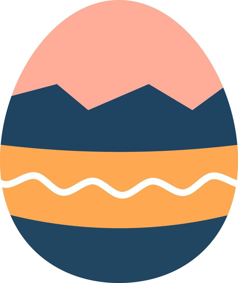 Colorful easter egg for Easter festival design concept. vector