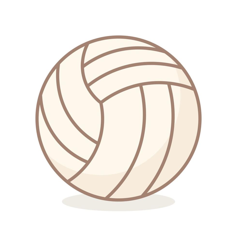 White volley ball cartoon icon vector illustration. Sports icon concept illustration, suitable for icon, logo, sticker, clipart