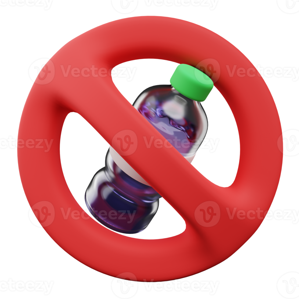 3d Illustration of Ramadan Fasting No Drink Sign png