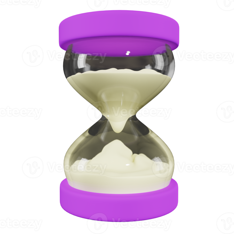 3d Illustration of Hourglass Timer png