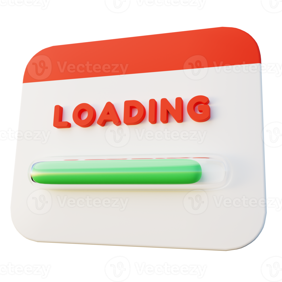 3d Illustration of Loading Screen png