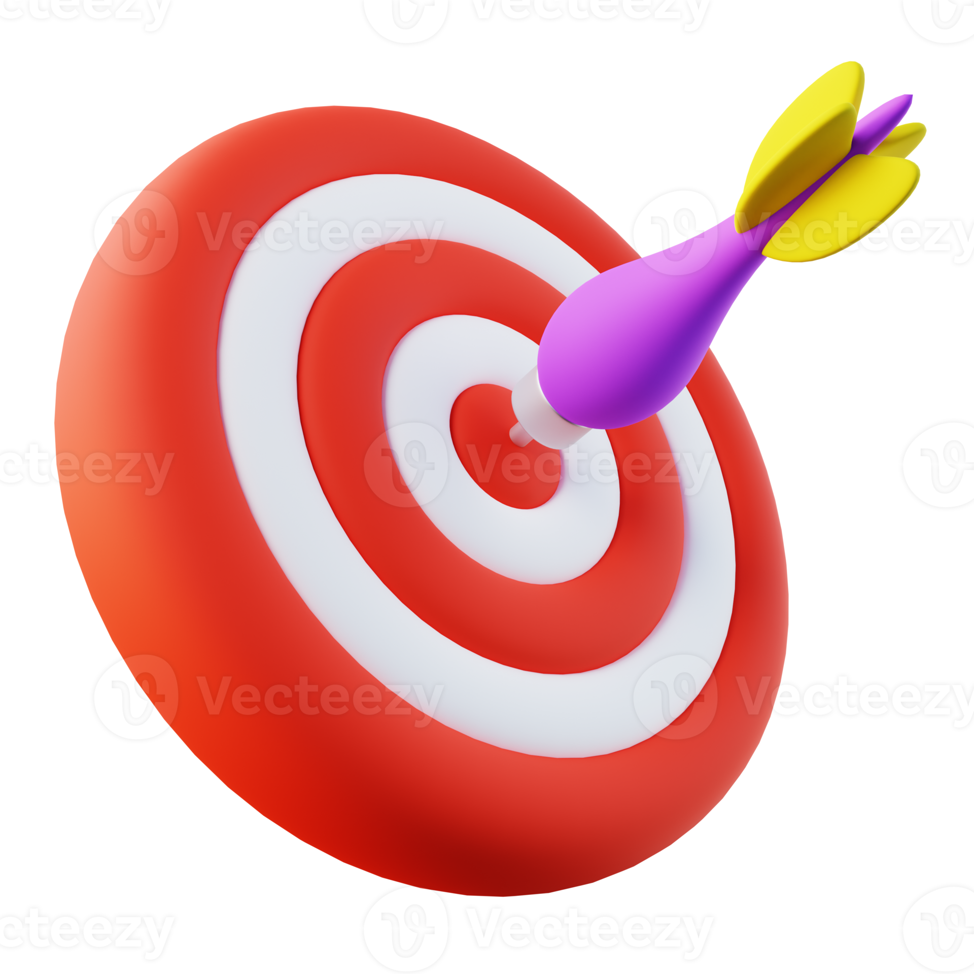 3d Illustration of Dart Bullseye Target 21629732 PNG