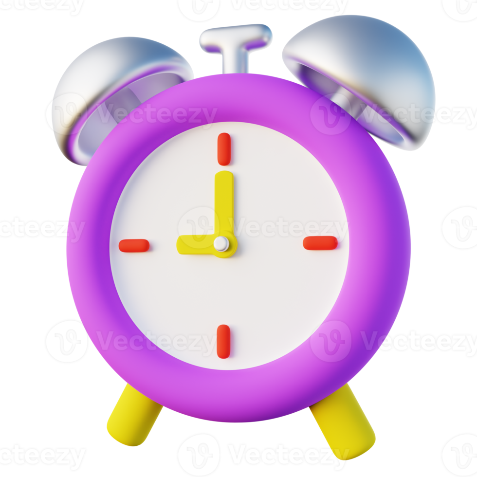 3d Illustration of Alarm Clock png