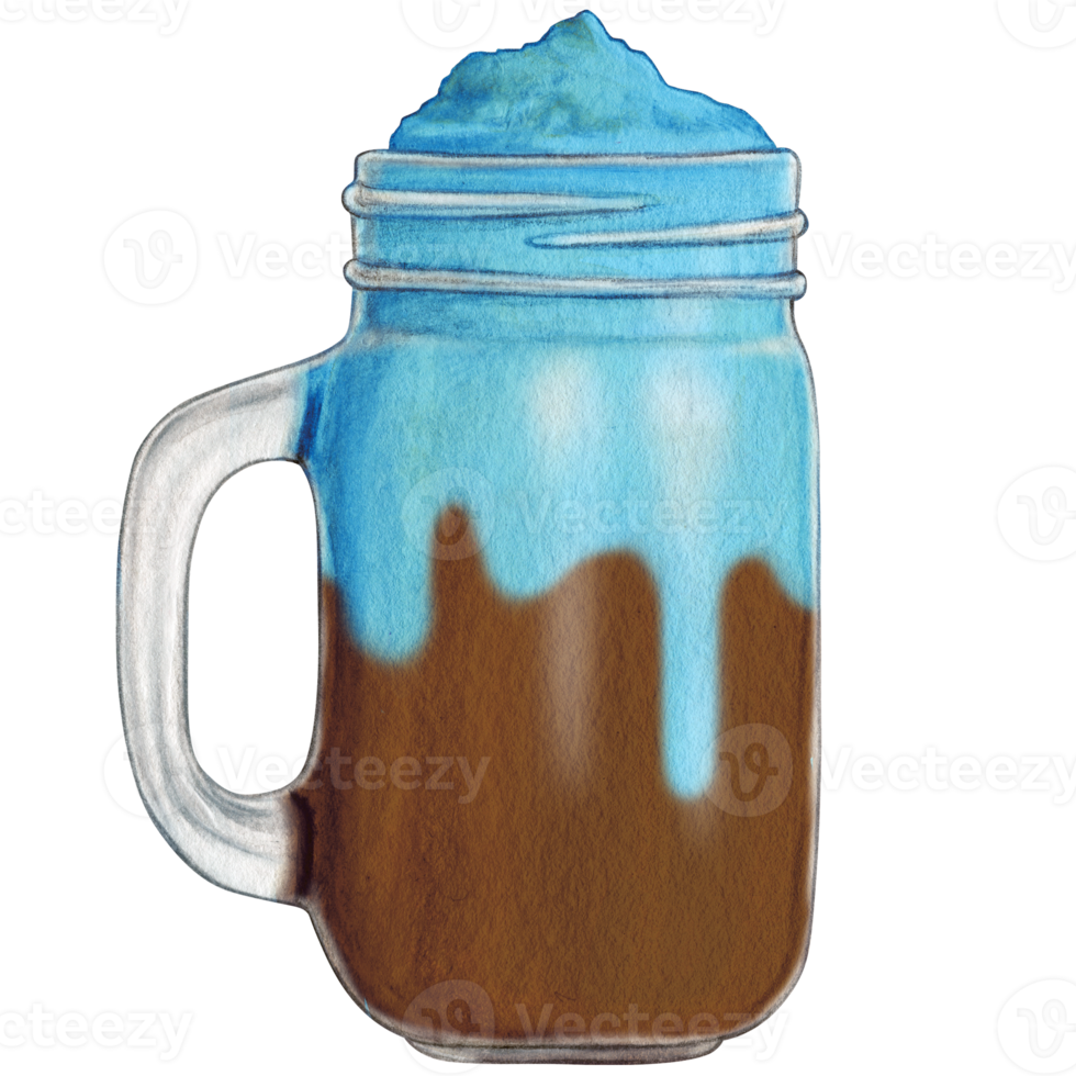 vattenfärg hand dragen milkshake png